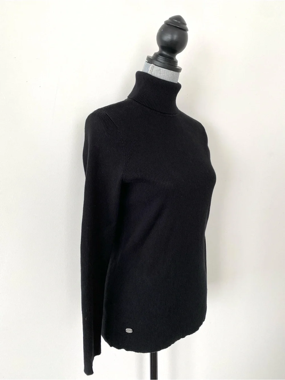 Lauren Ralph Lauren Black Ribbed Turtleneck Sweater 2X Preppy Classic Basic